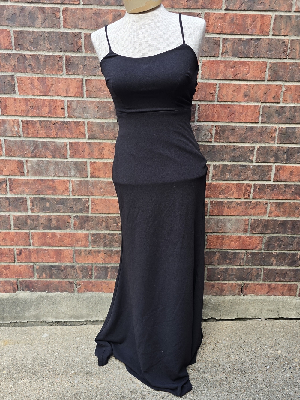 Lulus All My Loving Black Knotted Mermaid Maxi Dress Size XS